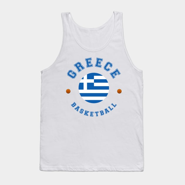 Greece Basketball Tank Top by CulturedVisuals